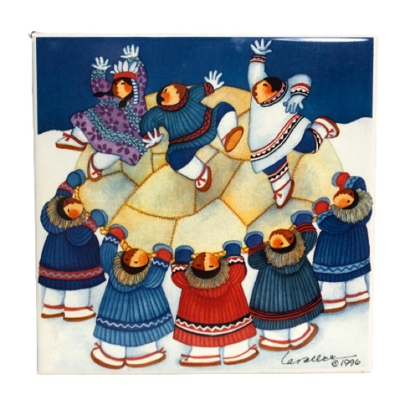 VINTAGE Barbara Lavallee Artist Alaska Inuits 1996 - Picture 1 of 5